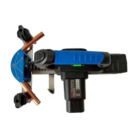 Professional Grade Lithium Electric Tube Bender For Copper Pipe 6 To 22 Mm Air Conditioning Line Set Tool shown from above.
