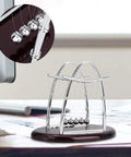 Pendulum Ball Desk Decor Set That Demonstrates Newton's Laws With Swinging Balls - Dope Balance Toy For Home And Office.