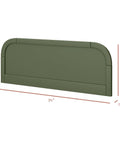 Olive Bed Guardrail For Twin And Full Beds For Kiddo GREENGUARD Gold Certified Non Toxic Finish 34x13x1 inch