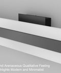 Sleek black vanity light with frosted white acrylic diffusers highlighting Dope Sleek Black Vanity Light 23.6 Inch LED Up and Down Fixture.