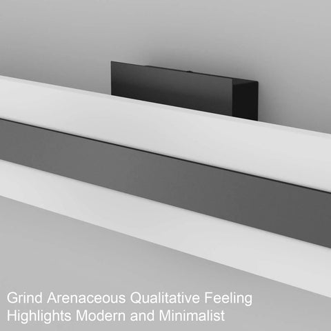 Sleek black vanity light with frosted white acrylic diffusers highlighting Dope Sleek Black Vanity Light 23.6 Inch LED Up and Down Fixture.