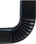 Aluminum Downspout Gutter Elbow 3x4 Inch 90 Degree Style B Black, durable construction, weather resistant finish, side view