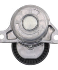 Heavy Duty Serpentine Drive Belt And Tensioner Kit Fits 2013 2015 Mercedes E350 GLK350 2012 2015 ML350 Solid High Quality Unit Handles Repairs To Silence Engine Noise And Get Your Ride Cruising Smooth Tonight. silver metal tensioner pulley assembly with mounting holes