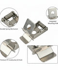 Silver PP Plastic Downlight Spring Clips for Recessed Lighting Trim Retention - Replacement Parts for Ceiling Fixtures detail view.