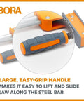 Top Shelf 18 Inch Parallel Clamps 2 Pack Woodworking Tools built with wide padded jaws and easy grip handle for comfort.