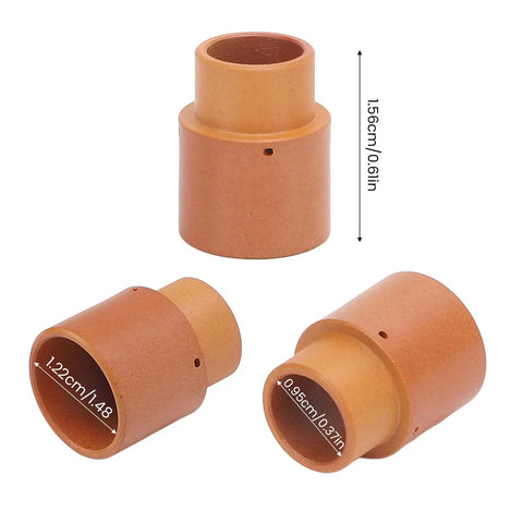 Five Piece Plasma Swirl Ring Kit For Versa Cut 40 Torch CB50 CB60 CB70, close-up of flame retardant ABS rings with measurements