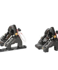Cable Actuated Hydraulic Disc Brake Caliper Set For Flat Mount Road Gravel And CX Bikes Front And Rear on white background