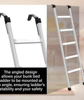 Heavy Duty Angled Bunk Bed Ladder Hooks 4 Pack With Mounting Screws Rock Solid Adjustable Steel Brackets for stable angled mounting.