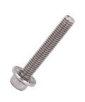 Top Quality M6 Hex Flange Screws 304 Stainless Steel Bolts For Tough Jobs Includes 10 Pcs With Five Awesome Lengths, 16mm bolt shown.
