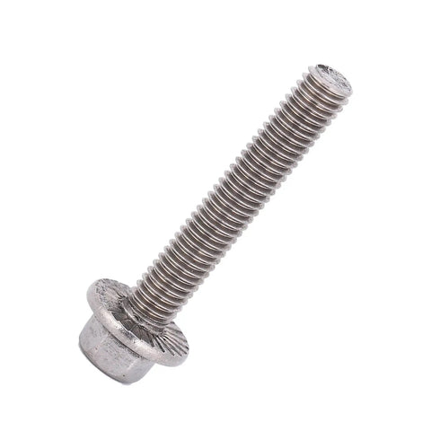 Top Quality M6 Hex Flange Screws 304 Stainless Steel Bolts For Tough Jobs Includes 10 Pcs With Five Awesome Lengths, 16mm bolt shown.