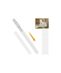 Total Game Changer Pull Out Cabinet Rails Kit Smooth Glide Drawer Slides 8 Pack showing white ABS plastic rail with adhesive mount