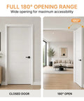 Tough As Nails Concealed Self Closing Door Hinge Satin Gold Hydraulic Adjustable Speed 180 Degree with full 180° opening range.
