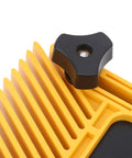 Close-up of 6 Inch Adjustable Feather Board with black knob, part of ABS Push Block for Table Saw Router Table Band Saw.