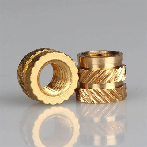 Get Your Hands On These Badass Knurled Insert Nuts Made From Solid Brass For Hot Melt Installation In Wood Or Plastic, M2 M6 sizes.