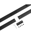 Heavy Duty Sliding Barn Door Hardware Kit For Double Doors Beefed Up Adjustable Track From 122-400Cm Bypass Sliding System with tools