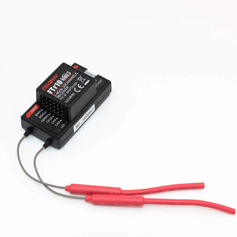 FTR10 2.4GHz AFHDS 3 Receiver with dual antennas, 10CH output PWM PPM I-Bus S-Bus for PL18 Transmitter RC drone helicopter.