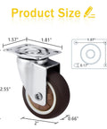 2 Inch Heavy Duty Swivel Casters Set Of 4 For Furniture Cribs And Workbenches 300 Lb Total Capacity Floor Safe And Quiet Rolling