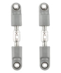 RC Car Adjustable Pull Rod Linkages Arm Tie Rod Kit For 1 To 14 Scale H14BM 14210 14209 JC14EP HP141 HP141S And Other 1 To 14 RC Cars Trucks Buggies Must Have Replacement Parts, pair of gray metal ball-joint tie rods