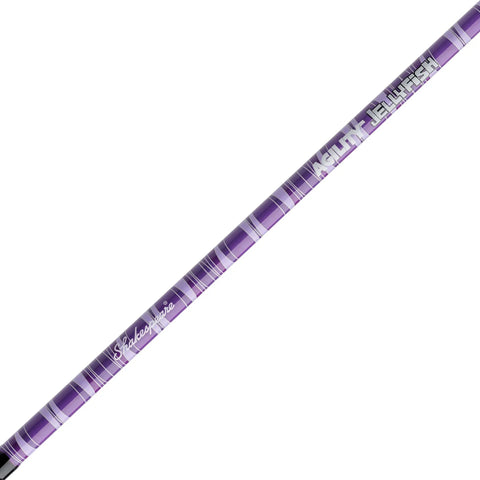 Close-up of Jellyfish Spinning Reel And Fishing Rod Combo In Purple 5 Foot 6 Inch Medium showing rod design details