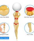 3 Inch Bikini Shaped Golf Tees Six Pack Colorful Durable Plastic Golf Accessories For Guys And Gals with Product Features