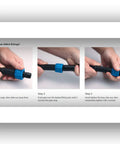 Watts ANKA 1-inch poly-pipe tee on black pipe with blue taper nut; three-panel installation guide.