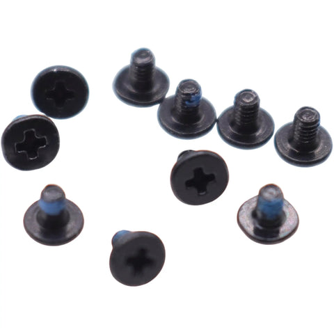 10 Pack M2X3mm Phillips Flat Head Screws Nickel Coated Steel For M2 NVMe SATA SSD Drive Mounting shown from above, flat head design.