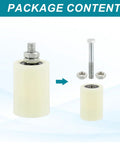 4-Pack 2.8 x 2 Inch Slide Gate Guide Roller Set With Adjustable Nylon Wheels White M12 Thread For Sliding Gates