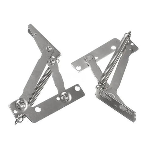 Two Piece 80 Degree Sprung Hinge Cabinet Stay For Lift Up Doors Built To Last Steel With Plated Finish Easy Screw Installation