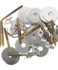 12 Sets Bird Cage Screws Fixing Kit For Stands And Cages Durable Silver Iron Hardware With Screws Cage Nuts Rails Perches And Springboards For Quick Assembly And Secure Mounts, assorted parts