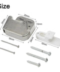 Dimensions of Push To Open Mini Cabinet Latch With Automatic Lock, Steel Spring Catch And Nylon Roller For Cabinets And Furniture.
