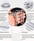 Heavy Duty 304 Stainless Steel Garden Chain With A Slick Polished Look Perfect For Backyard Dog Tethers Decorative Railings And Chandelier Hanging Rust Proof And Legit Bulletproof Build, showcasing a close-up of links.