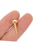100 Pieces Decorative Craft Nails For DIY Projects, Miniature Brass Fasteners For Cards, Scrapbooking And Jewelry Boxes close-up