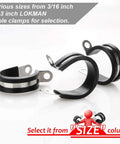 20 Pack Five Eighth Inch Stainless Steel Cable Clamps With Rubber Cushioned Insulation, Heavy Duty Conduit Wire Holder Clips