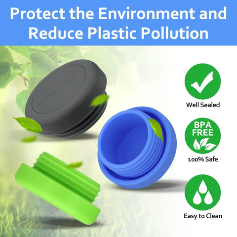 Second Generation Silicone Jug Cap For 55mm Openings On 5 Gallon And 3 Gallon Water Jugs No Spill Top Lid Leakproof Reusable