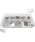 250 Piece Ultra Thin Flat Washer Set M2 Through M8 In 304 Stainless Steel, DIN988 Gasket Shim Assortment Kit 0.3mm Thick, Rust Proof, High Hardness Hardware For Everyday Projects in storage box