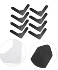 8 Pcs Slip Rug Tape Fixing Stickers For Hardwood Floors Tiles And Rugs No Slip Adhesive Floor Stickers shown in black