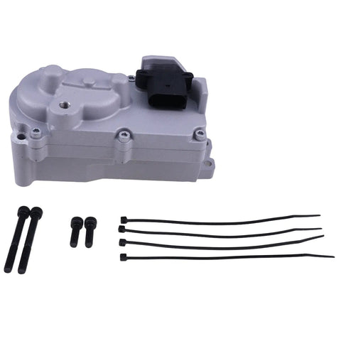 Beefy Heavy Duty Engine Actuator Replacement For Cummins ISX ISL ISC With 5496045RX shown with mounting bolts and zip ties
