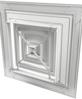 Tough As Nails Aluminum Ceiling Diffuser Snug Fit 9 Inch Square Vent Cover showing a white frame and mounting mechanism for HVAC.