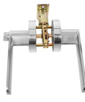 Aluminum Entry Door Lever Lock With Lowkey Quiet Operation And Enhanced Security Keyed Interior And Exterior Door Hardware