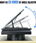 Solar Powered Attic Fan Boasts A Tough As Nails Metal Shell And Whopping 3000 Square Foot Coverage For Instant Heat Dumping, showing 20 angle adjustments.