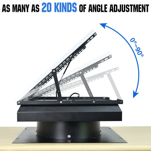 Solar Powered Attic Fan Boasts A Tough As Nails Metal Shell And Whopping 3000 Square Foot Coverage For Instant Heat Dumping, showing 20 angle adjustments.