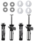 4 Pack Universal Toilet Seat Replacement Bolts And Screws Kit with rust-resistant hardware and easy installation parts displayed.