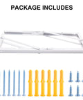 White Folding Shelf Brackets 20 Inch Heavy Duty L Shaped DIY Collapsible Shelf Brackets For Workbench With Screws and Anchors