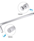 Ball End 12mm Hex Key Wrench Long Arm L Shaped Allen Wrench 9.72 Inch For DIY Home Projects And Pro Level Machine Repair