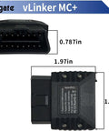 Portable OBD2 Scanner For Android iOS And Windows With Bluetooth Three Point Zero And BLE Four Point Zero Code Reader Front View
