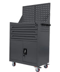 Roll Around Tool Box Organizer On Wheels With Locking System Auto Repair Tool Cart With Drawers And Liners Heavy Duty Steel Chest Graphite Gray
