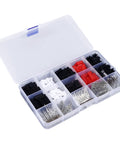 60 Piece RC Connector Kit With 2.54mm Male And Female Connectors ABS Terminals Easy Install in plastic storage box