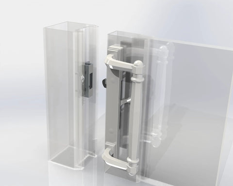 Sliding Patio Door Keeper With Diecast Construction And Aluminum Hook And Loop Fastener, Surface Mounted Latch Keeper For Micron 1200 Series Doors