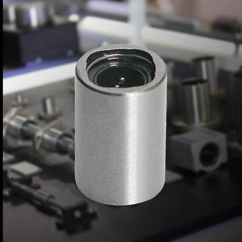 LM3UU Cylinder Linear Motion Ball Bearing 3mm ID x 7mm OD x 10mm Length Four Row Steel Ball Bearings in Carbon Steel Sae52100 2 Pack Must Have for CNC Machining and 3D Printer Linear Rail Guides close-up