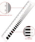 Rugged Concrete Crack Width Gauge Ruler 0.1 to 7.0 mm Dual Metric Polycarbonate Parallax Free Built For The Job Site side view